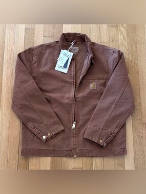 CARHARTT WIP Detroit Jacket Dearborn (Tamarind/Tamarind Faded) New With Tags L
